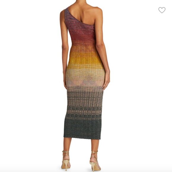Missoni Ombré One-Shoulder Wool-Blend Knit Midi Dress - NWOT - Picture 3 of 10